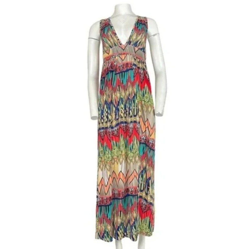 Windsor Printed Sleeveless Maxi Dress Multi Size Small